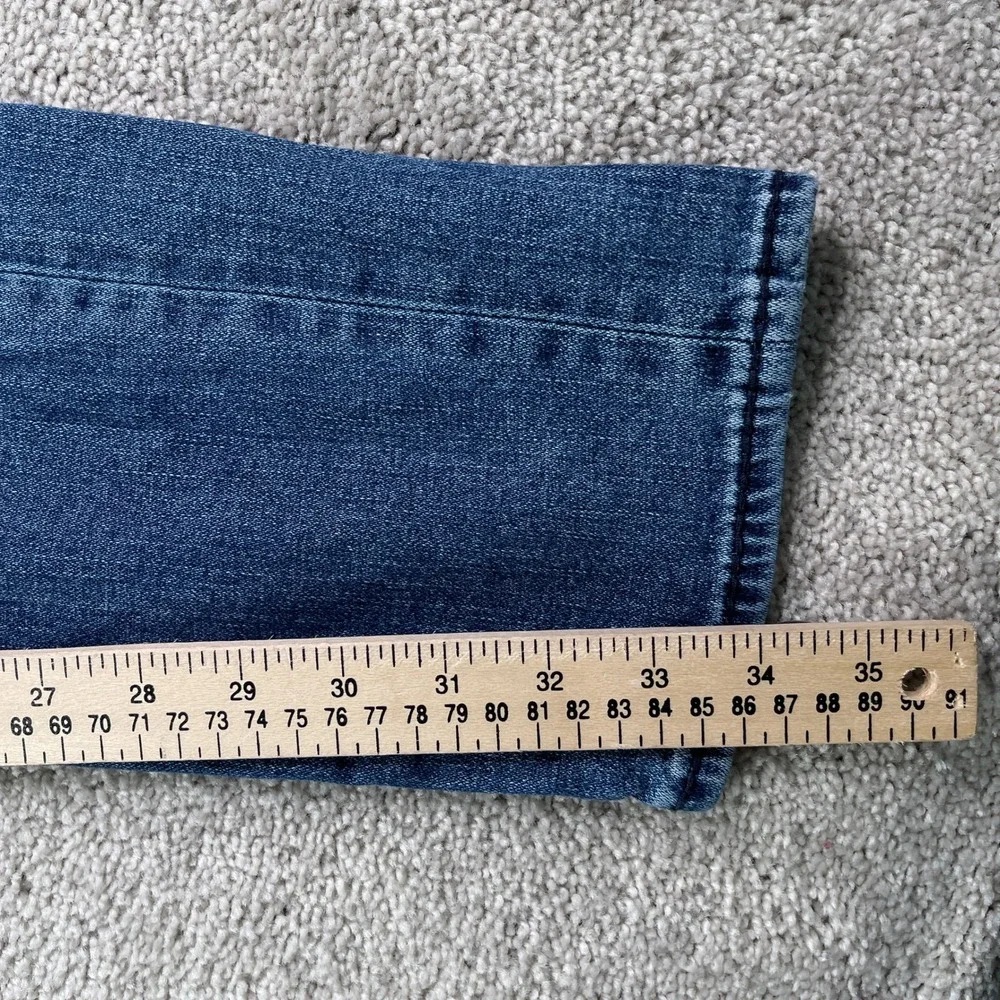 True Religion Jeans Mens 30x34 Blue Skinny Flap Pockets Big T Stretch Denim